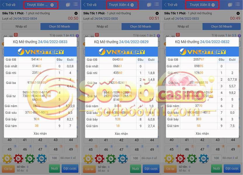 Lô trượt xổ số siêu tốc nhà cái sodo66