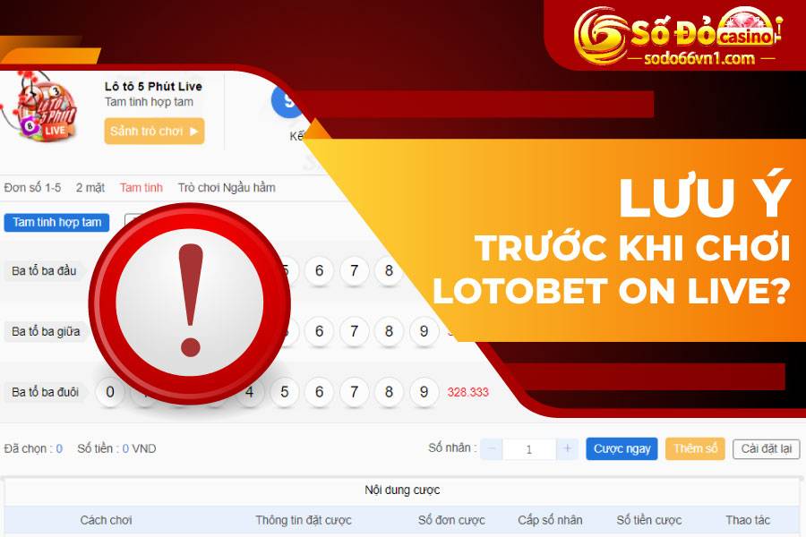 Cẩm nang cược xổ số ON LIVE dễ ăn dễ trúng tại SODO66 6 Lưu ý trước khi chơi LOTOBET ON LIVE